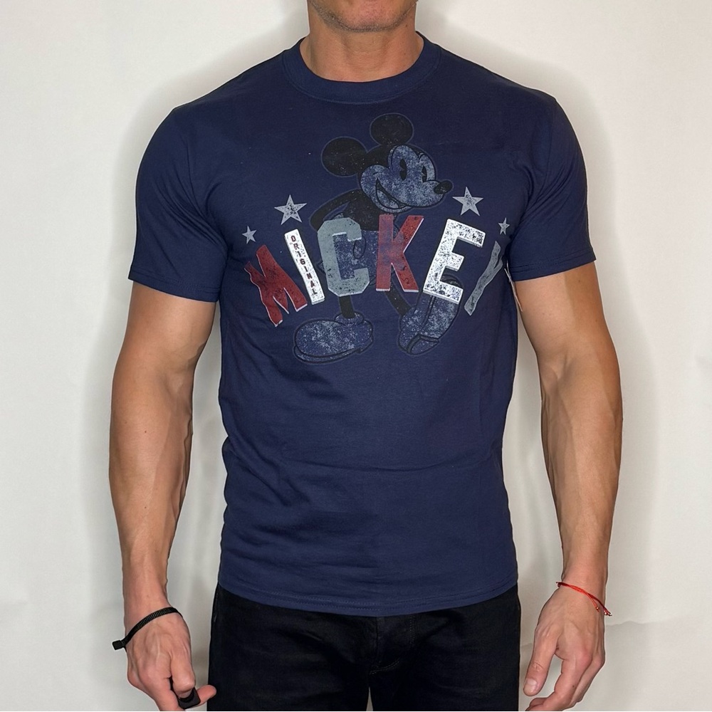 Disney Men's Navy Blue Mickey Mouse T-Shirt